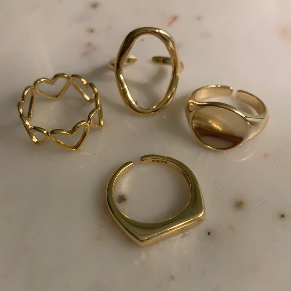 Set of Gold Rings - adjustable